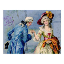 Antique French True Love Valentine Postcard