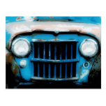 Antique Front Grille and Headlights Post Card