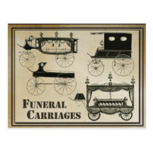 Antique Funeral Carriages Post Cards