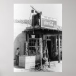 Antique Gas Station: 1940 Print