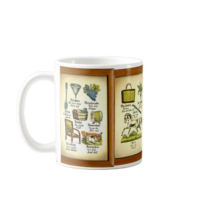 Antique German French English Language Lessons Coffee Mug by lkranieri