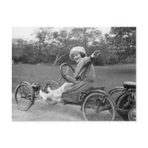 Antique Go Cart, early 1900s Post Card