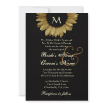 Antique Gold Coloured Sunflower Wedding