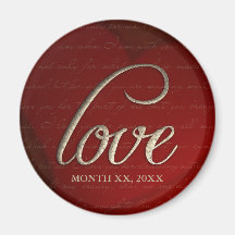 Antique Gold Love Magnet