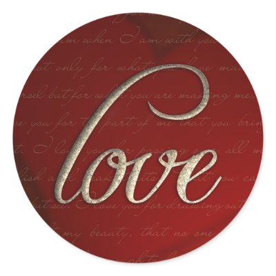 Antique Gold Love Sticker by twoheartsshoppe