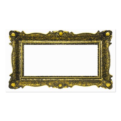 Antique Gold Picture Frame Business Cards by skaljac