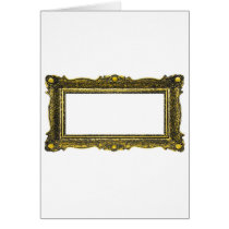 Antique Gold Picture Frame Greeting Cards