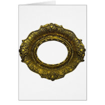 Antique Gold Picture Frame Greeting Card