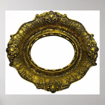 Antique Gold Picture Frame Poster