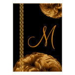 Antique Gold Roses & Lace Wedding Announcements