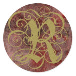 Antique Goth Syle Monogrammed Cards, Letter R stickers