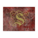 Antique Goth Syle Monogrammed Cards, Letter S postcards