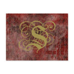 Antique Goth Syle Monogrammed Cards, Letter S postcards