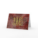 Antique Goth Syle Monogrammed Cards, Letter W
