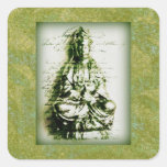 Antique Green Kwan Yin sticker