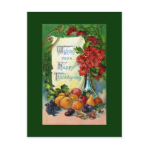 Antique Happy Thanksgiving Postcard Reproduction