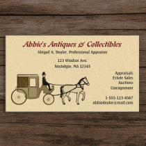 Antique Horse & Carriage Business Card Template
