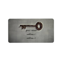 Antique key address labels
