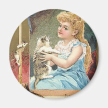 antique kitten magnets
