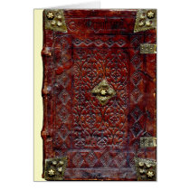 Antique Leather Book Bibliophile Cards