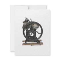 antique letterpress from 1901 invitation