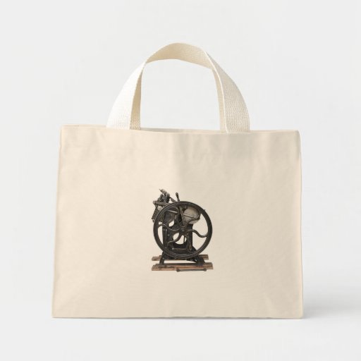 antique letterpress from 1901 tiny tote bag