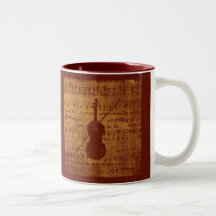 Antique look Violin Coffee Mug
