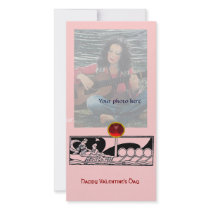 ANTIQUE LOVE RUBY ,pink Photo Card