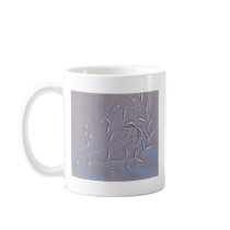 Antique Madeira Embroidered Flowers Mug
