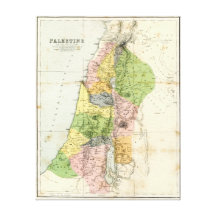 Antique Map - Biblical Palestine Canvas Prints