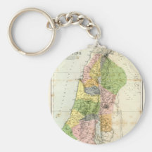Antique Map - Biblical Palestine Keychain