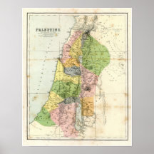 Antique Map - Biblical Palestine Posters