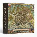 Antique Map of Amsterdam, Netherlands, Holland Vinyl Binder