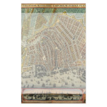 Antique Map of Amsterdam, Netherlands, Holland Personalized Stationery