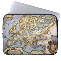 Antique Map of Europe Laptop Sleeves