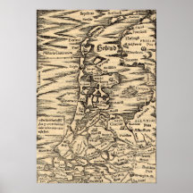 Antique Map of Holland Posters