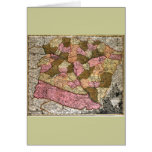 Antique Map of Hungary Card