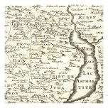Antique Map of Israel Bar Miztvah Invitations