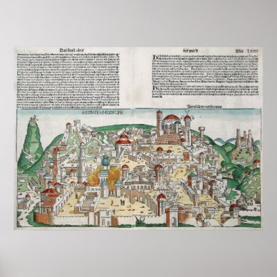 Antique Map of Jerusalem Posters by classicprints