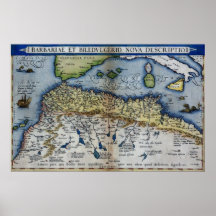 Antique Map of North Africa Posters