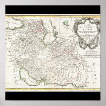 Antique Map of Persia- Iran, Afghanistan, & Iraq Print