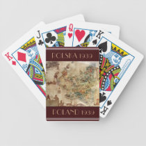 ANTIQUE MAP OF POLAND 1937 PLAYING CARDS playing cards