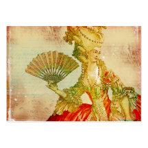 Antique Marie Antoinette Business Cards