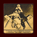 Antique Masonic Freemason Square Love Valentine magnets