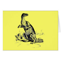 Antique Natural History Dinosaur Iguanodon Print Cards