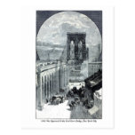 Antique New York: Approach to East River Bridge Postcard