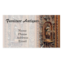 Antique Oak Wood  Wardrobe Business Card