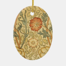 Antique Old Floral Design Christmas Ornament