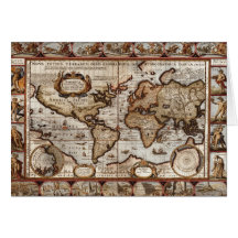 Antique Old World Map Card Series