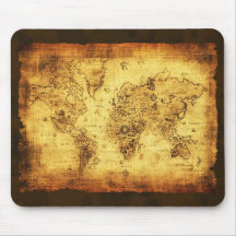 Antique Old World Map Mousepad